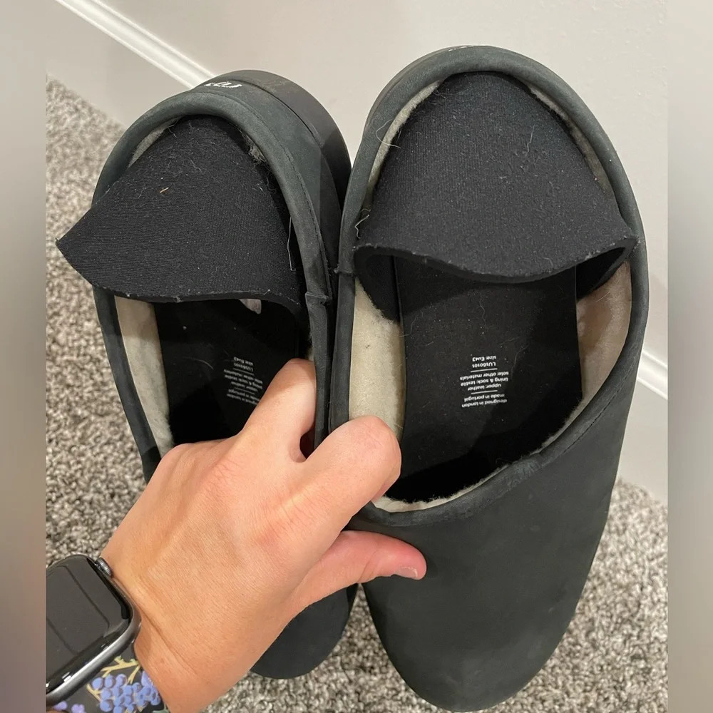 Mahabis Luxe men's black leather slippers, size 43 EU / 10 US - Picture 9 of 11